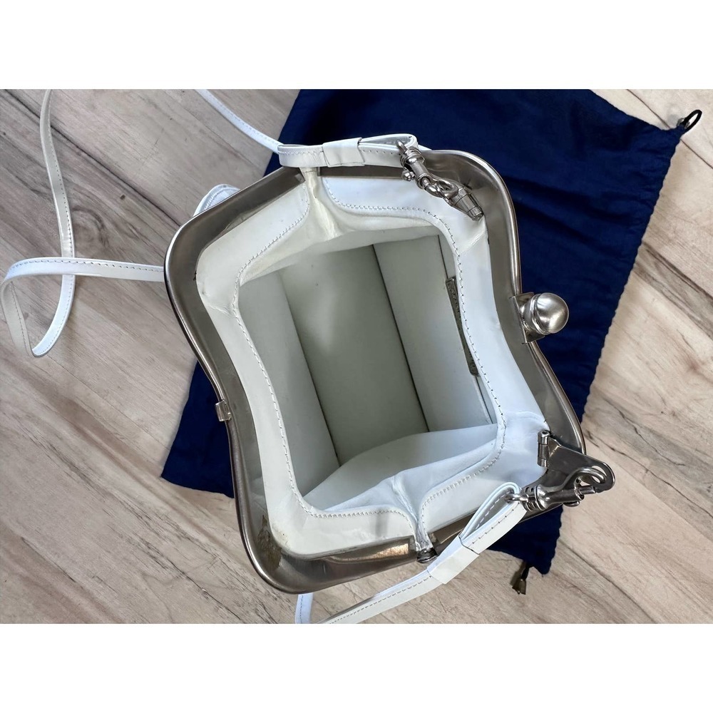 Authentic Stuart Weitzman White Mini Shoulder Str… - image 7